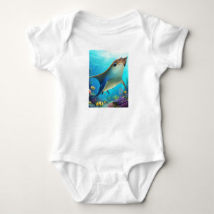 Body Para Bebé "Cute Manta Ray - Personalizado Coloring Adventure
