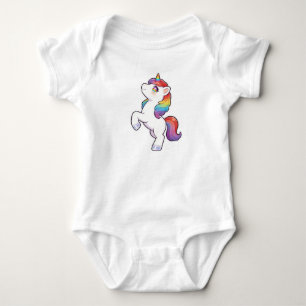 Body Para Bebé Cute Mirando Arcoíris Unicornio Kawaii Camiseta Un