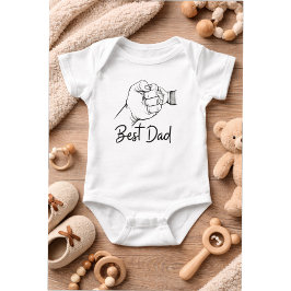 Body Para Bebé Cute Modern Best Dad 