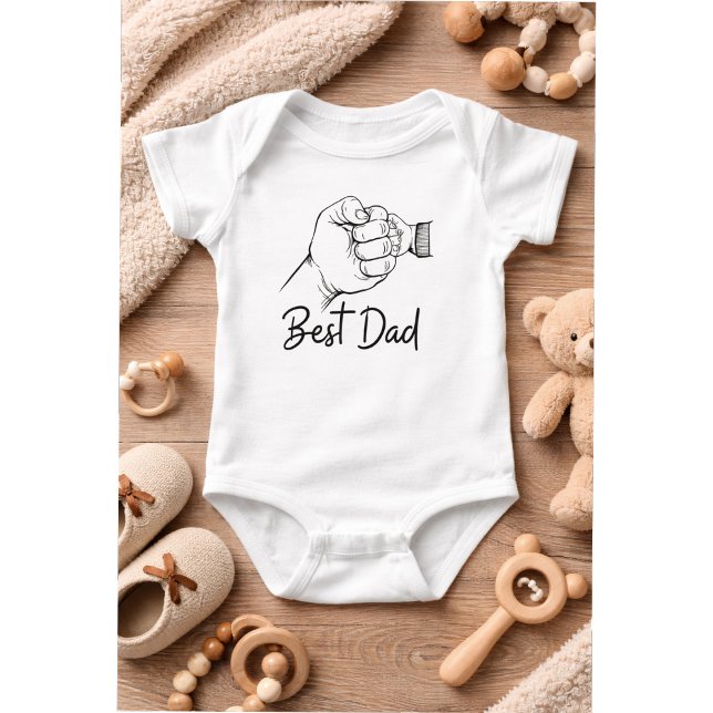 Body Para Bebé Cute Modern Best Dad  (Subido por el creador)