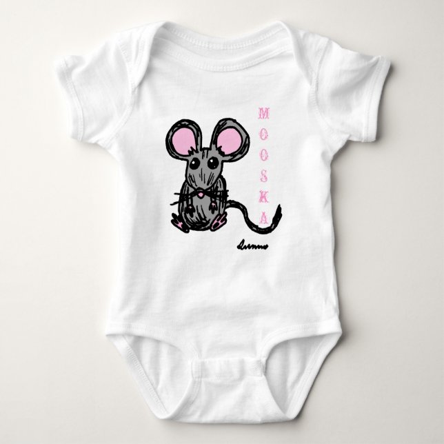 Body Para Bebé Cute Mooska Mouse Infantil Creeper (Anverso)