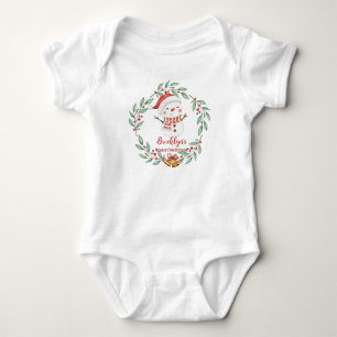 Body Para Bebé Cute Muñeco de Nieve Navidad Invierno Onederland C