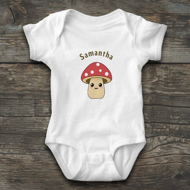Body Para Bebé Cute Mushroom (Cute Mushroom Baby Bodysuit)