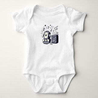 Body Para Bebé Cute Music Lover – Adorable Cartoon Baby Bodysuit