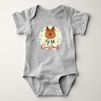 Body Para Bebé Cute My 1st Christmas Reindeer Baby Bodysuit