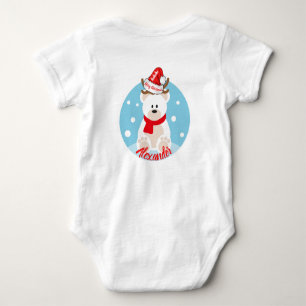 Body Para Bebé Cute Navidades oso polar blanco rojo Santa Hat Ho