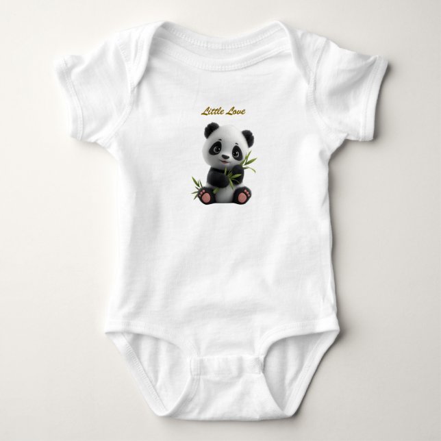 Body Para Bebé Cute Neutral Panda Newborn Baby Bodysuit (Anverso)