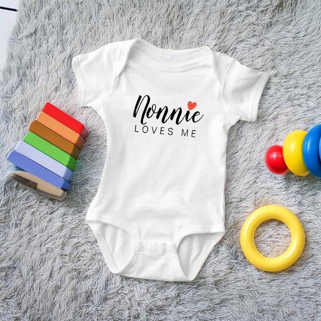 Body Para Bebé Cute Nonnie me ama (Cute Nonnie Loves Me Baby Bodysuit)