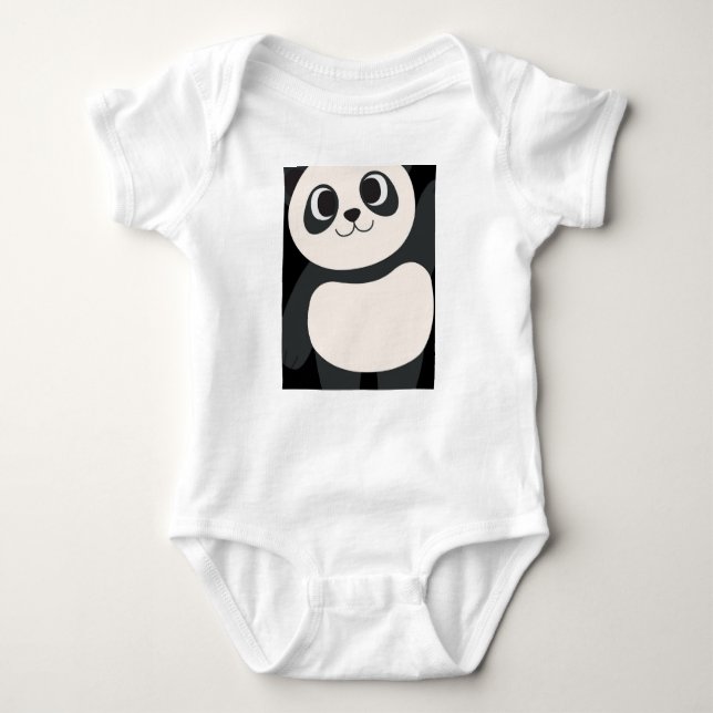 Body Para Bebé Cute panda baby T-shirt 👶😇 (Anverso)