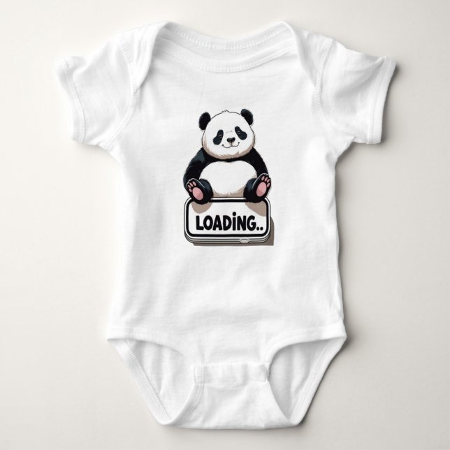 Body Para Bebé Cute Panda Cargando Baby Bodysuit (Anverso)