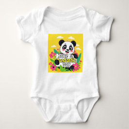 Body Para Bebé Cute Panda "Ten Un Día Pandástico"