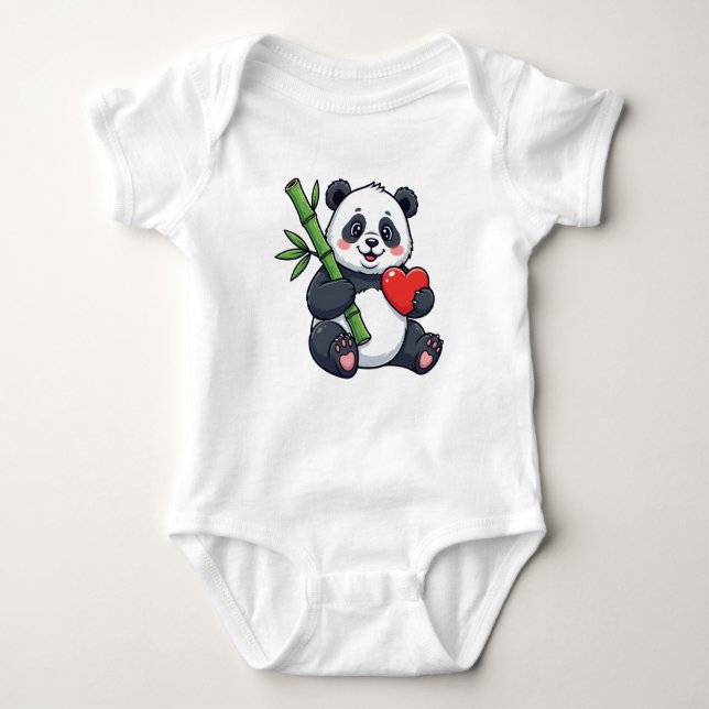 Body Para Bebé Cute Panda with Bamboo Kids Dress – Adorable Anima (Anverso)