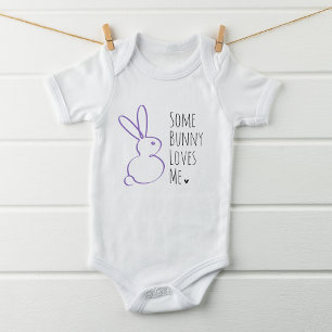 Body Para Bebé Cute Pascua Algún Conejito Me Ama