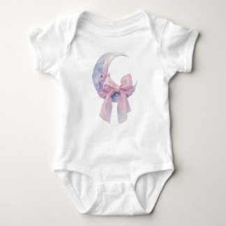 Body Para Bebé Cute pastel half moon with bow soft aesthetic