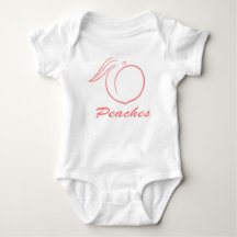 Cute, Peaches Baby Bodysuit , One Piece