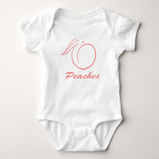 Body Para Bebé Cute, Peaches Baby Bodysuit , One Piece (Anverso)