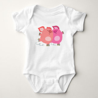Body Para Bebé Cute Personalizado Roller Skating Pigs Baby Bodysu