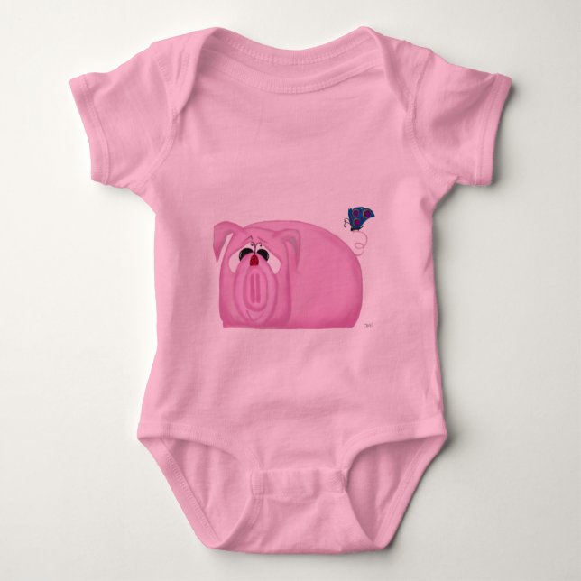 Body Para Bebé Cute Piglet Chumley Y Hermosos Amigos (Anverso)