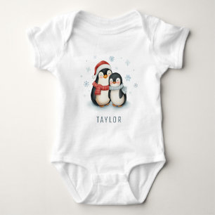 Body Para Bebé Cute pingüino en invierno personalizado