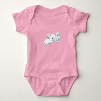 Body Para Bebé Cute Pink Bunny Baby Girl Bodysuit