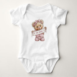 BODY PARA BEBÉ CUTE PINK VALENTINES DAY TEDDY BEAR