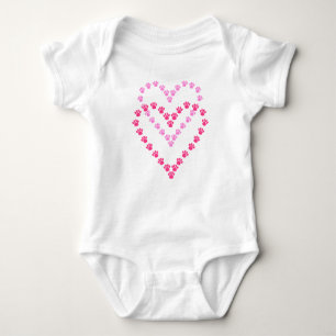 Body Para Bebé Cute Pinta Rosa En Forma De Corazón Pintada Pinta 