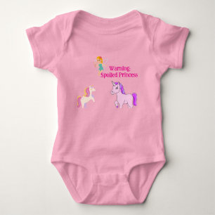 Body Para Bebé Cute "princesa malcriada" bebé traje de bodysuit -