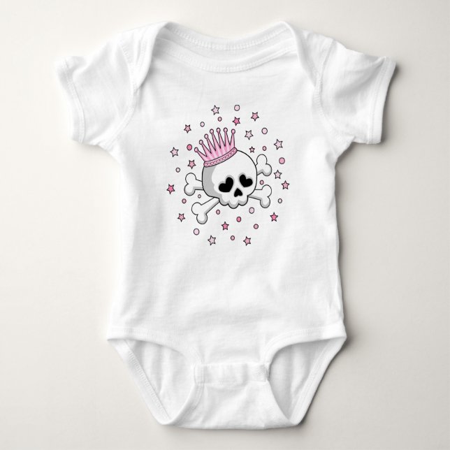 Body Para Bebé Cute Princess Skull (Anverso)