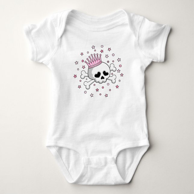 Body Para Bebé Cute Princess Skull (Anverso)