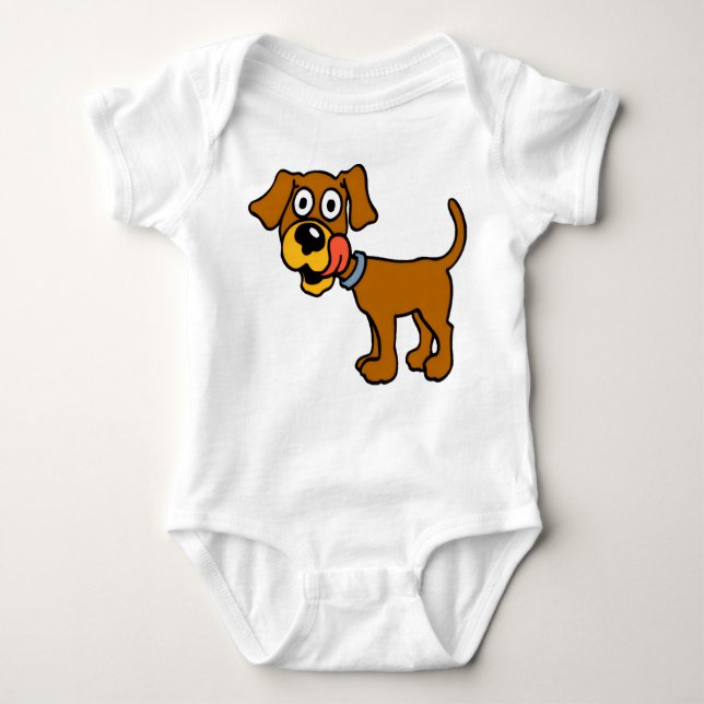 Body Para Bebé cute puppy T-Shirt (Anverso)