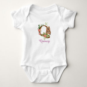 Body Para Bebé Cute Quokka Alphabet Letter Q