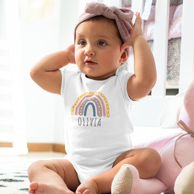 Body Para Bebé Cute Rainbow With Boho Style - Gift for Baby's (Subido por el creador)