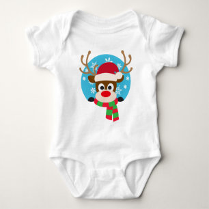 Body Para Bebé Cute Rudolph El Reno De La Nariz Roja Baby Bodys