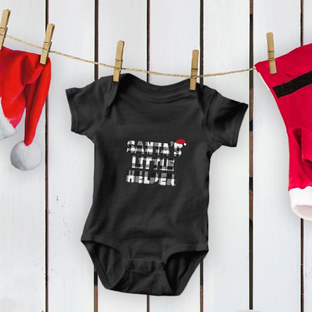 Body Para Bebé Cute Santa's Little Helper One-piece (cute santa's little helper baby one-piece body suit.)