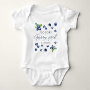 Body Para Bebé Cute Simple Red Blueberry Sweet 1er Cumpleaños