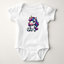 Body Para Bebé Cute Soccer Unicorn Rainbow Hair Kids Sports Gift