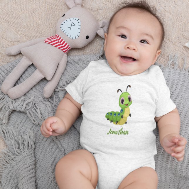 Body Para Bebé Cute Sonriente oruga (Subido por el creador)