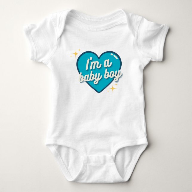 Body Para Bebé Cute, soy un niño bebé, sorpresa de género, traje  (Anverso)