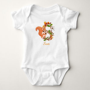 Body Para Bebé Cute Squirrel Alphabet Letter R