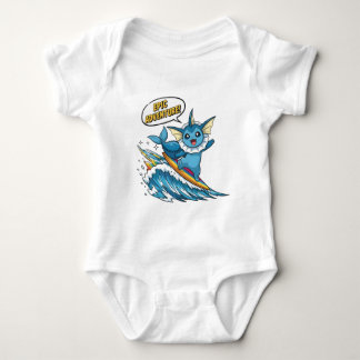 Body Para Bebé Cute Surfing Vaporeon - Eevee Evolution Water Type