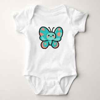 Body Para Bebé Cute Teal Butterfly Kawaii Art Baby Clothes