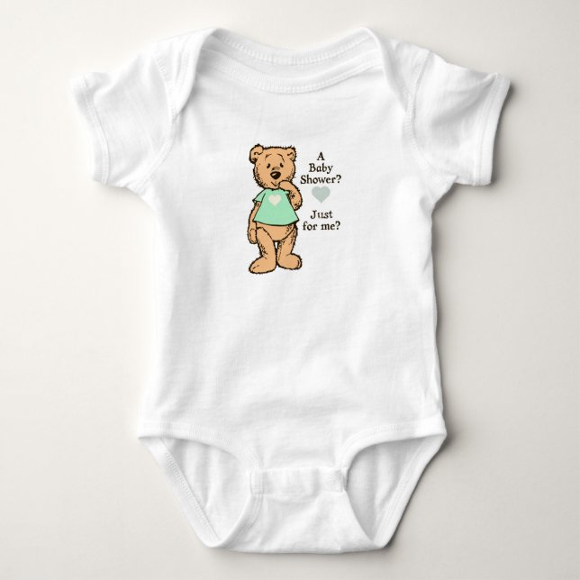 Body Para Bebé Cute Teddy Baby Shower (Anverso)