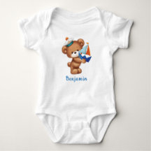 Cute Teddy Bear Littlle Sailor Personalizado