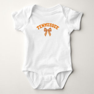 Body Para Bebé Cute Tennessee Naranja niños se doblan a cuadros