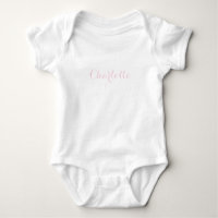 Cute texto de nombre personalizado rosa claro blan