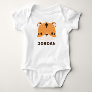 Body Para Bebé Cute Tiger with Personalized Name