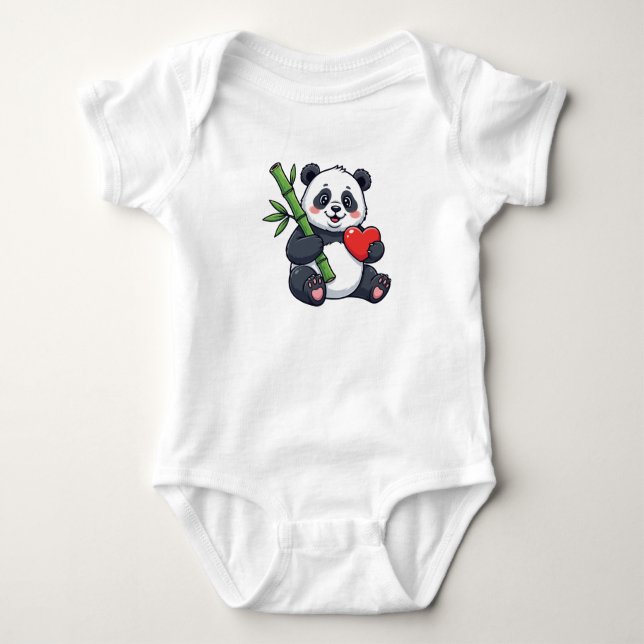 Body Para Bebé Cute Toddler Panda Design – Adorable Panda Illustr (Anverso)