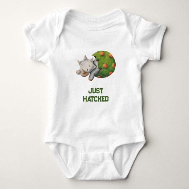 Body Para Bebé Cute Triceratops Dinosaur Eclosión Neutral (Anverso)