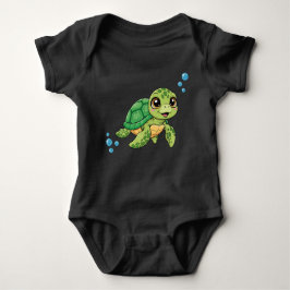 Body Para Bebé Cute Turtle Kids’ T-Shirt