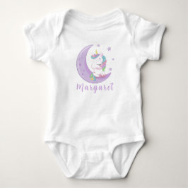 Body Para Bebé Cute Unicorn Nombre Personalizado Lindo